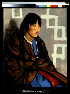 Indian Girl (Julianita) (olja på duk) av Robert Cozad Henri