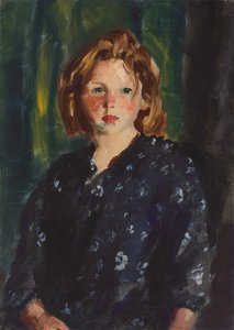 Porträtt av en flicka, 1928 av Robert Cozad Henri