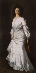 Kvinna i vitt: Porträtt av Eugenie Stein av Robert Cozad Henri