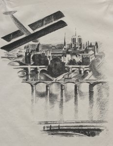 Allo Paris: Broarna över Paris och Notre-Dame av Robert Delaunay