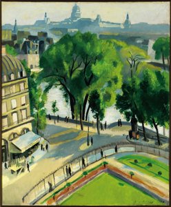 Utsikt över Quai du Louvren av Robert Delaunay