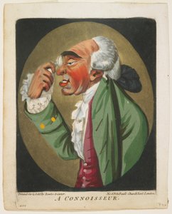 En kännare, från A Book of Heads, 1795 av Robert Dighton