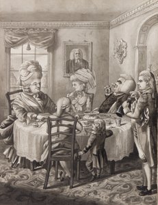 A Master Parson with a Good Living, 1782 (penna, pensel och bläck tvättar på papper) av Robert Dighton