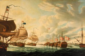 Slaget vid Köpenhamn, 2 april 1801, början av 1800-talet (olja på duk)