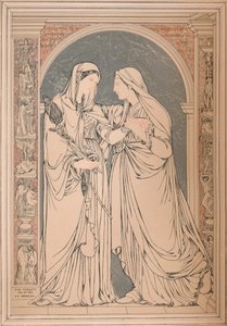 En marmormosaikbild, av baronen H. De Triqueti, Paris, 1893. av Robert Dudley