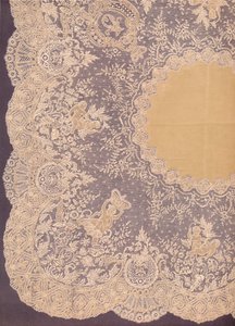 Näsduk av Bryssel Lace, 1863.