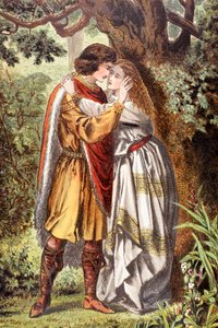 "Min drottning! Min älskarinna! O lady weep no more", Akt I, Sc. I från "Cymbeline" av William Shakespeare av Robert Dudley