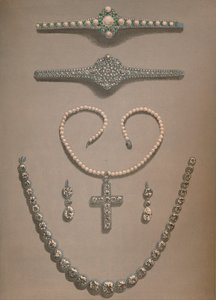 Halsband, örhängen, armband Bröllopspresenter till Alexandra av Danmark, 1863