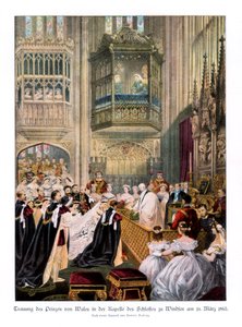 Prinsessan Alexandras och prins Edwards bröllop, St Georges Chapel i Windsor, 10 mars 1863, 1
