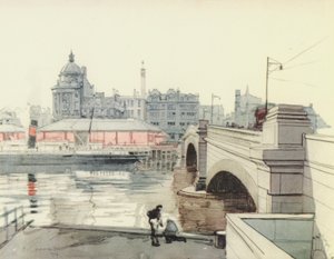 Glasgow: George V Bridge (färglitografi)