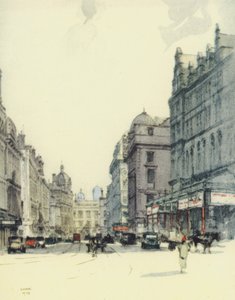 Glasgow: Gordon Street och Central Station (färglitografi)