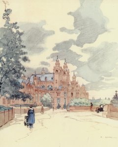 Glasgow: The Art Galleries (färglitografi)