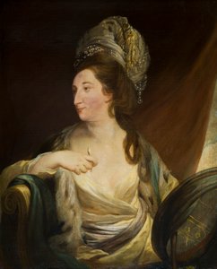 Porträtt av Elizabeth Simpson, Lady Bridgeman (1735-1806), ca 1750-88 (olja på duk) av Robert Edge Pine