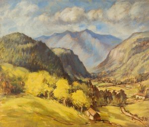 Valley Landscape (olja ombord)