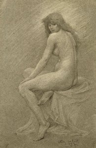 Studie för Lilith, ca 1900 (krita på papper)