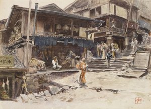 En gata i Ikao, Japan I, 1890 av Robert Frederick Blum