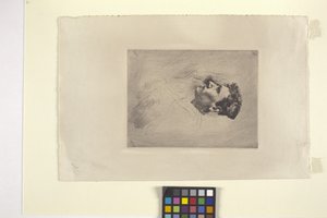 Profilporträtt av en man (etsning) av Robert Frederick Blum