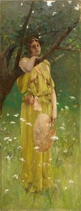Reverie, ca 1883-1884 (olja på duk) av Robert Frederick Blum
