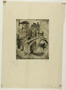 Venetianska kanalen och broar av Robert Frederick Blum