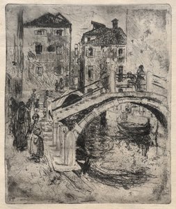 Venetianska kanalen och broar av Robert Frederick Blum