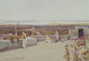 Damascus Looking East (akvarell) av Robert George Talbot Kelly