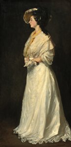 Ung kvinna i vitt av Robert Henri