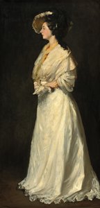 Ung kvinna i vitt, 1904.