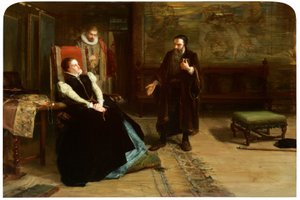 Konferensen mellan Mary, Queen of Scots och John Knox på Holyrood Palace