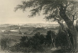 "City of Baltimore, från Druid Hill Park", 1874.