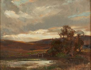 Evening On the Swire Road, Ettrick Bridge (olja på duk)