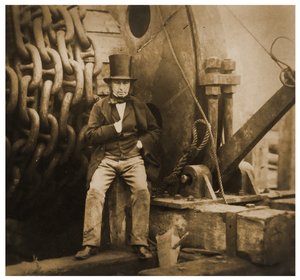 Isambard Kingdom Brunel av lanseringskedjorna för SS Great Eastern, 1857