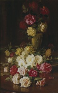Utan titel (Roses), ca 1905-1915 (olja på duk) av Robert Jenkins Onderdonk
