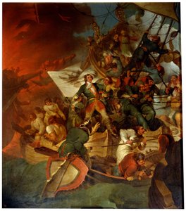 "Intagande av Azov den 18 maj 1696", sent 1700- eller 1800-tal av Robert Ker Porter