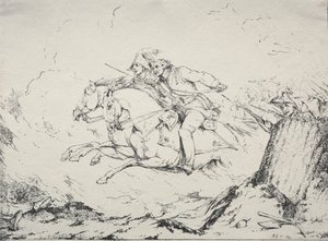Exemplar av polyautografi: Cavalry Charge, 1803.