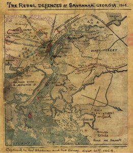 Attack mot Ft. Pulaski Savannah, Georgia, april 1862. LOC gvhs01.vhs00277 av Robert Knox Sneden