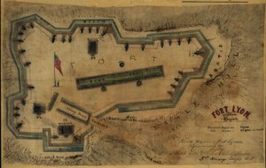 Fort Lyon, nära Alexandria, Virginia LOC gvhs01.vhs00285 av Robert Knox Sneden