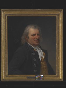 Porträtt av en äldre man (olja på duk) av Robert Lefevre