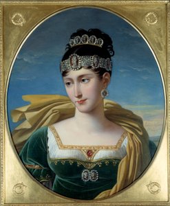 Porträtt av Pauline Bonaparte, prinsessan Borghese (1780 - 1825) syster till Napoleon I. Målning av Robert Lefevre (1755-1830)