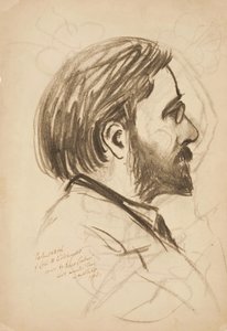 Porträttskiss av Louis M. Eilshemius, 1903. av Robert Lindner