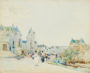 Promenade (akvarell) av Robert McGowan Coventry
