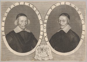 Dubbelporträtt av Pierre och Jacques Dupuy, ca. 1648-49. av Robert Nanteuil