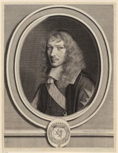Porträtt av Basile Fouquet, prästman av Robert Nanteuil