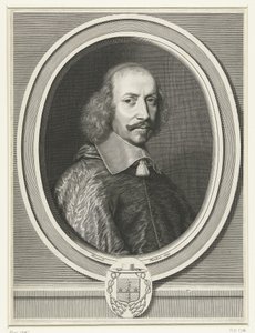 Porträtt av kardinal Mazarin, 1655 av Robert Nanteuil