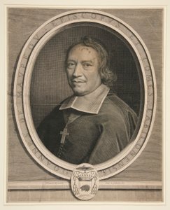 Porträtt av Jean de Maupeou, biskop och greve av Chalons-sur-Saone av Robert Nanteuil