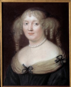 Porträtt av Marie de Rabutin-Chantal (Rabutin Chantal), Marquise de Sevigne dit Madame de Sevigne (1626-1696), kvinna av bokstäver. Bussy-Rabutins slott. Målning av Robert Nanteuil (1623-1678). Karnevalsmuseet. av Robert Nanteuil