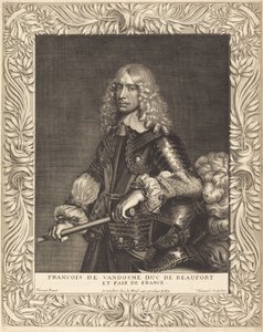 Francois, hertig av Beaufort av Robert Nanteuil after Jean Nocret