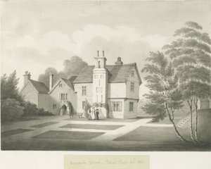 Boscobel House: sepiatvätt av Robert Noyes