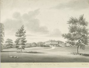 Moseley Court: sepiatvättteckning, 1837