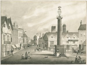 Wolverhampton - Market Place, och [mitten av 1800-talet] (ritning)
