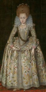 Prinsessan Elizabeth 1596-1662, senare drottning av Böhmen, ca. 1606. av Robert Peake I
